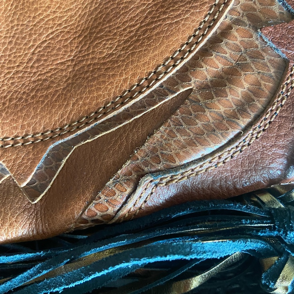 Vintage Italian Leather Cowboy Boots - Made in Italy - Picture 10 of 15